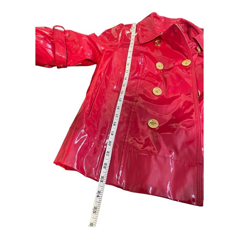 Juicy Couture Red Rain Jacket with Gold Buttons - Picture 9 of 15